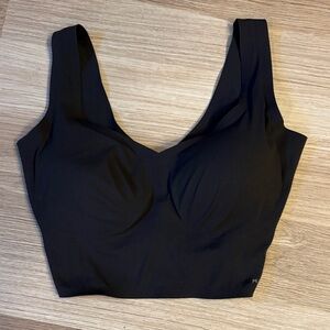 SKIMS Black Seamless Longline Bralette